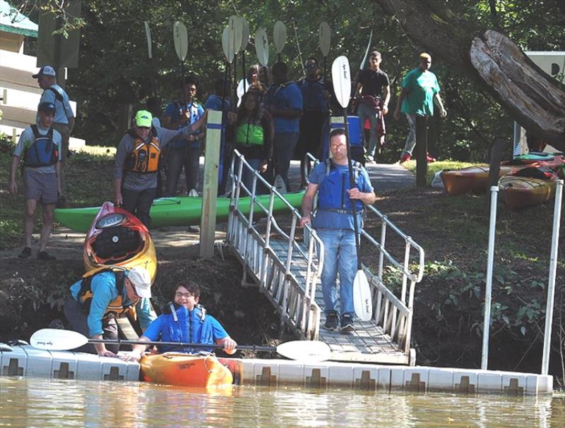 Attendees of all ages enjoyed the new floating kayak launch, installed by local union volunteers as part of ongoing USA-led conservation projects at the refuge. - photo © Union Sportsmen’s Alliance