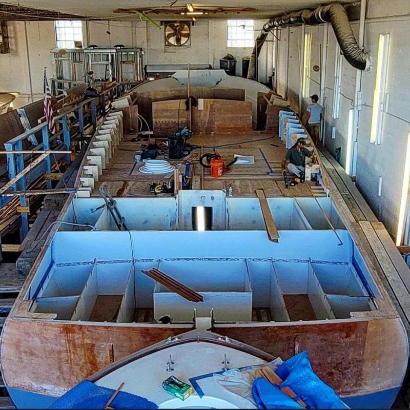 Hull #7 deck framing photo copyright Michael Rybovich & Sons taken at  and featuring the Fishing boat class
