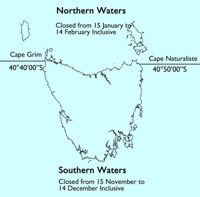 Cape Grim east to Cape Naturaliste map - photo © DPIPWE Fishing