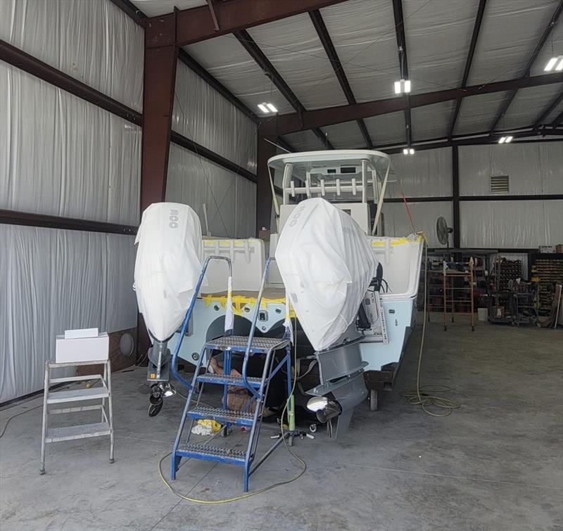 Ice Blue 35IFC powered by twin 300 HP Mercury V8 Verados - photo © Insetta Boatworks