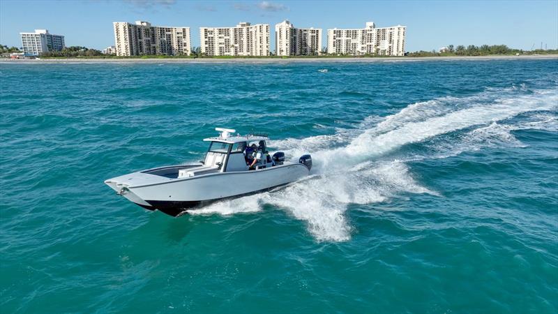 Insetta 35IFC with twin 300hpr Suzuki Outboards - photo © Insetta Boatworks