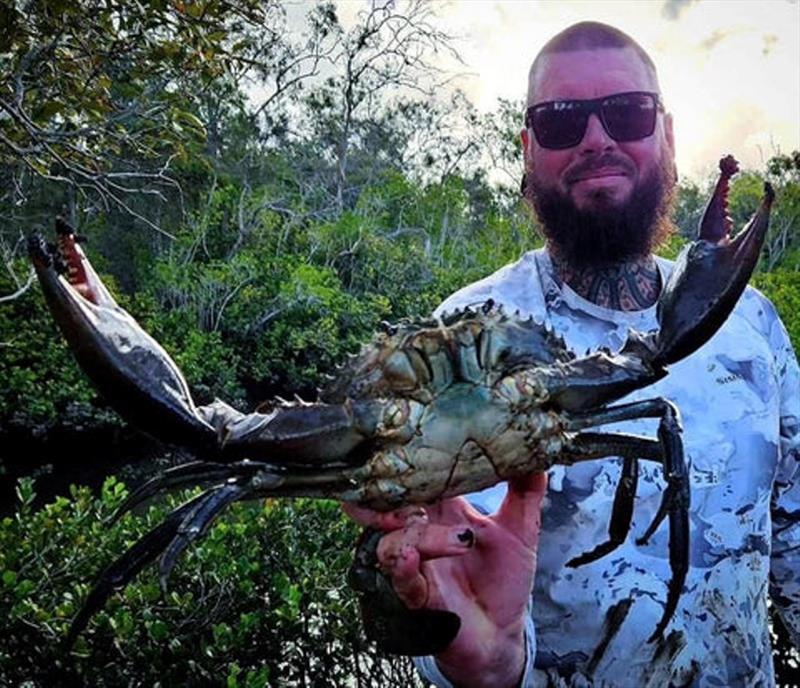 There have been reports of good crab on the move, Josh Cox with a solid buck for his efforts - photo © Fisho's Tackle World