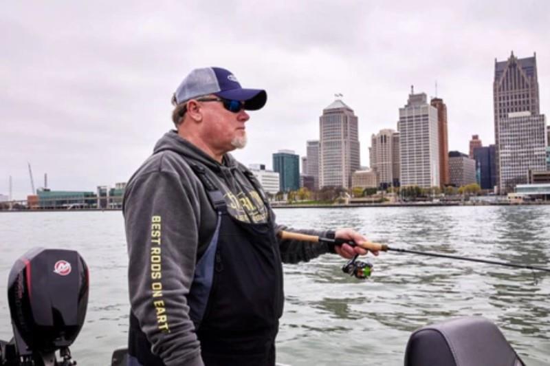 Chuck Mason at Detroit River - photo © St. Croix Rods