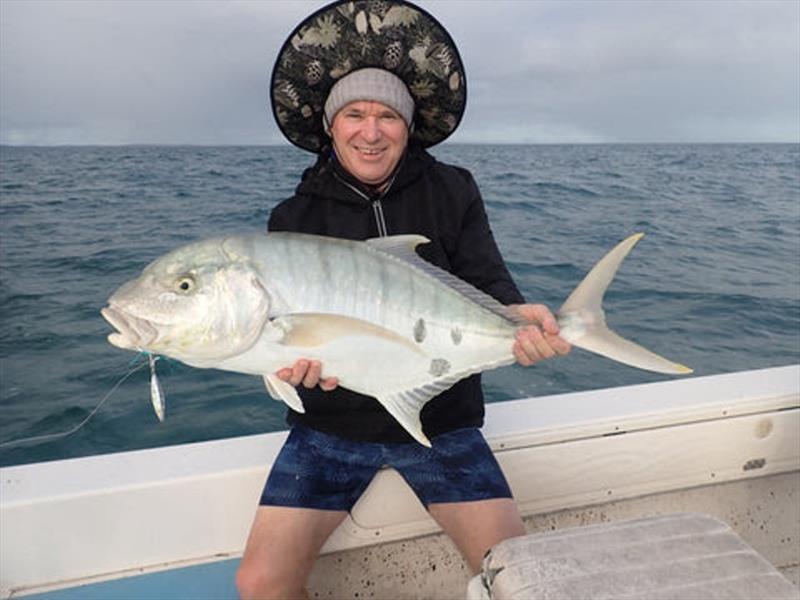 Tri from Fraser Guided Fishing certainly knows how to put his clients onto the bay's big goldies. He is a master jigger and a great teacher of the art - photo © Fisho's Tackle World