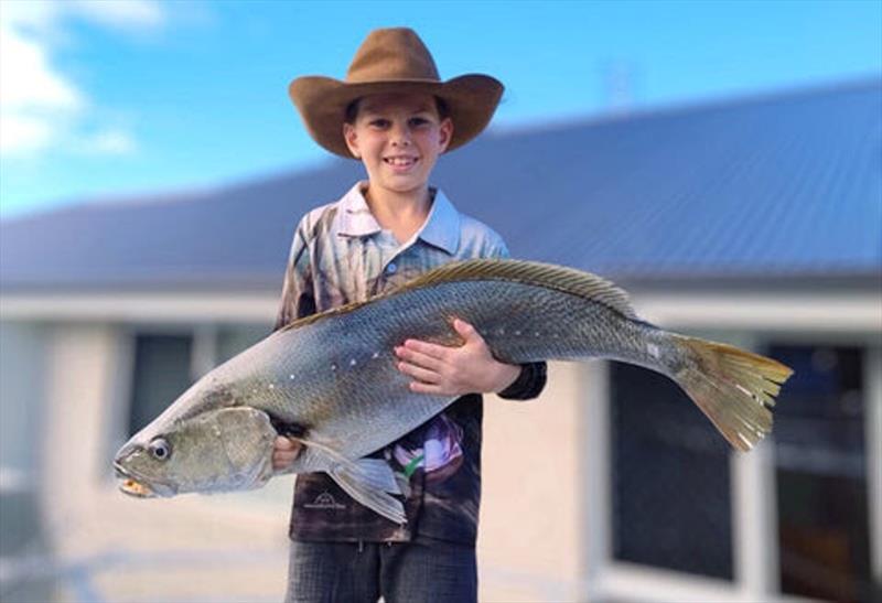 Young gun Kade Whittle has been at it again. That is a thumping jewie young fella. Well done (once again) - photo © Fisho's Tackle World