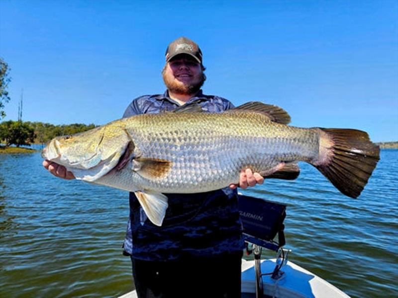 It's very competitive when the Knight family goes fishing. Caleb caught the biggest fish this trip but the ol' man still wins beard-wise - photo © Fisho's Tackle World