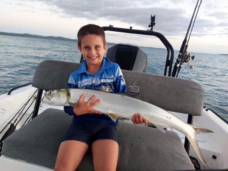 Kingy Ridgeway showed his impressive angling skills to subdue this big giant herring - photo © Fisho's Tackle World