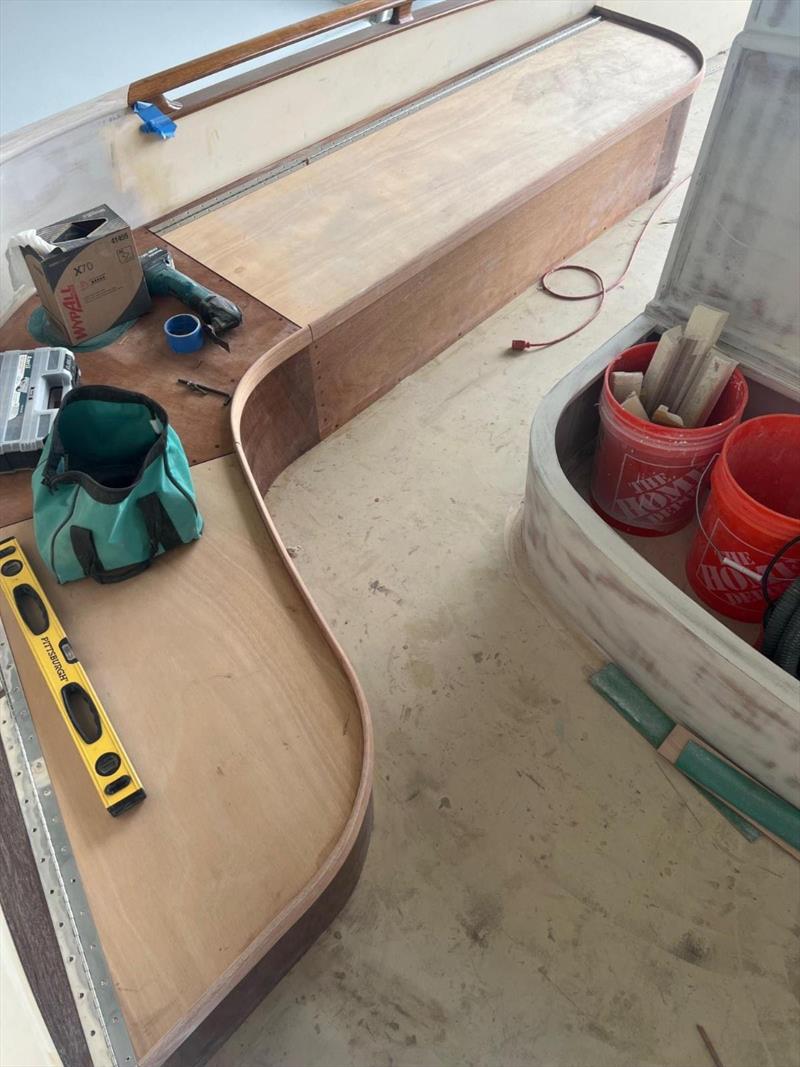 Hull #9 - Bridge seats taking shape - photo © Michael Rybovich & Sons