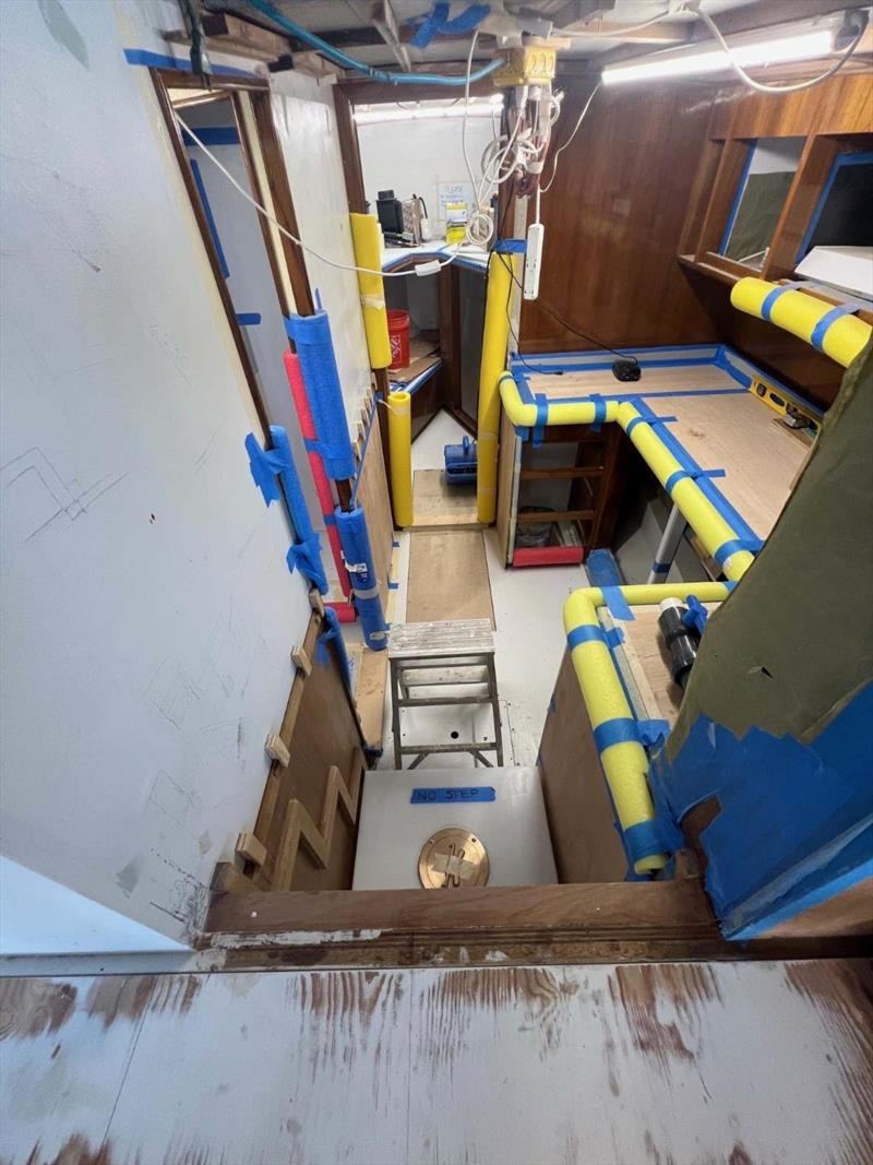 Hull #10 - Searails going in below - photo © Michael Rybovich & Sons