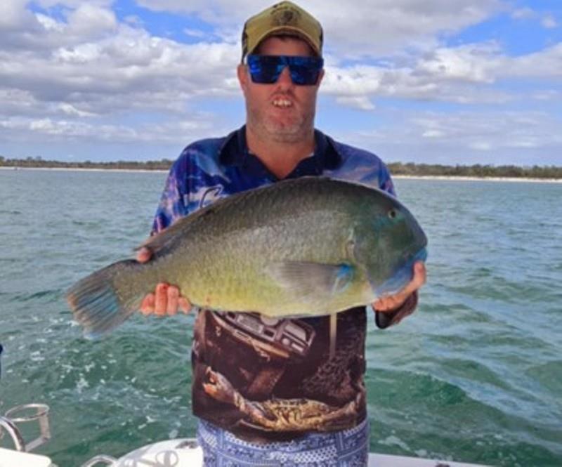 Jeffrey Ferguson hauled in this fine black-spot tusk fish (bluey) from a local reef recently - photo © Fisho's Tackle World
