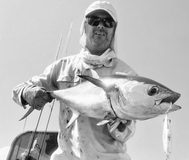 No, it's not a photo from the 60's. It's Deano messing with his camera settings after catching this longy on a Nomad Madscad - photo © Fisho's Tackle World