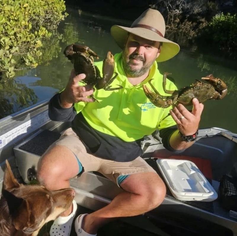 Paul Bambury went the extra distance to keep on top of the mud crabs - photo © Fisho's Tackle World Hervey Bay