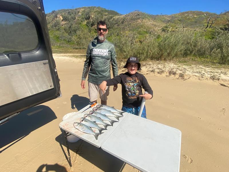 Evan Reader and his Uncle Jay had a ball whilst fishing on Fraser last weekend - photo © Fisho's Tackle World Hervey Bay