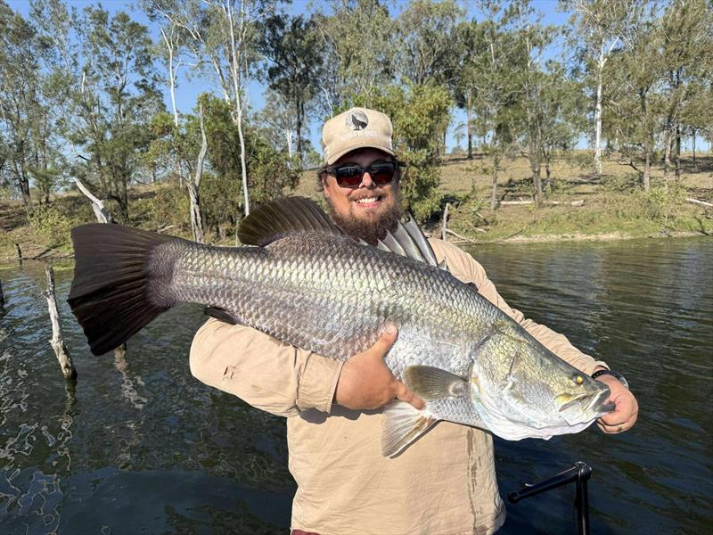 Ben enjoyed his recent Mondy session catching big barra such as this one photo copyright Fisho's Tackle World Hervey Bay taken at  and featuring the Fishing boat class