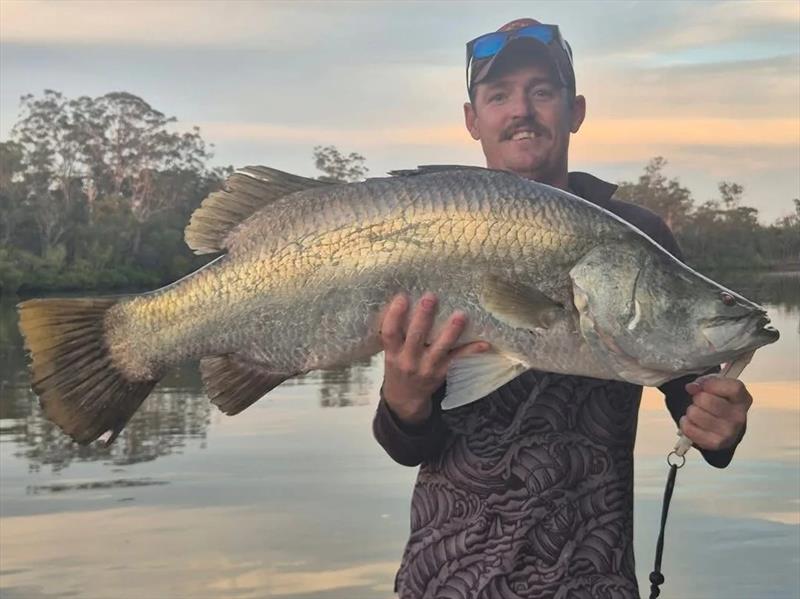 Luke was one of many fishos to get into the local river barra last week photo copyright Fisho's Tackle World Hervey Bay taken at  and featuring the Fishing boat class