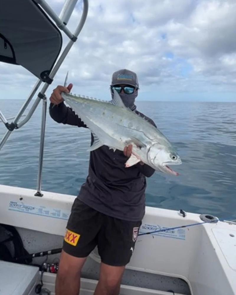 Addie Priala found the queenies willing to bite recently. They will be hyperactive over the new moon - photo © Fisho's Tackle World Hervey Bay