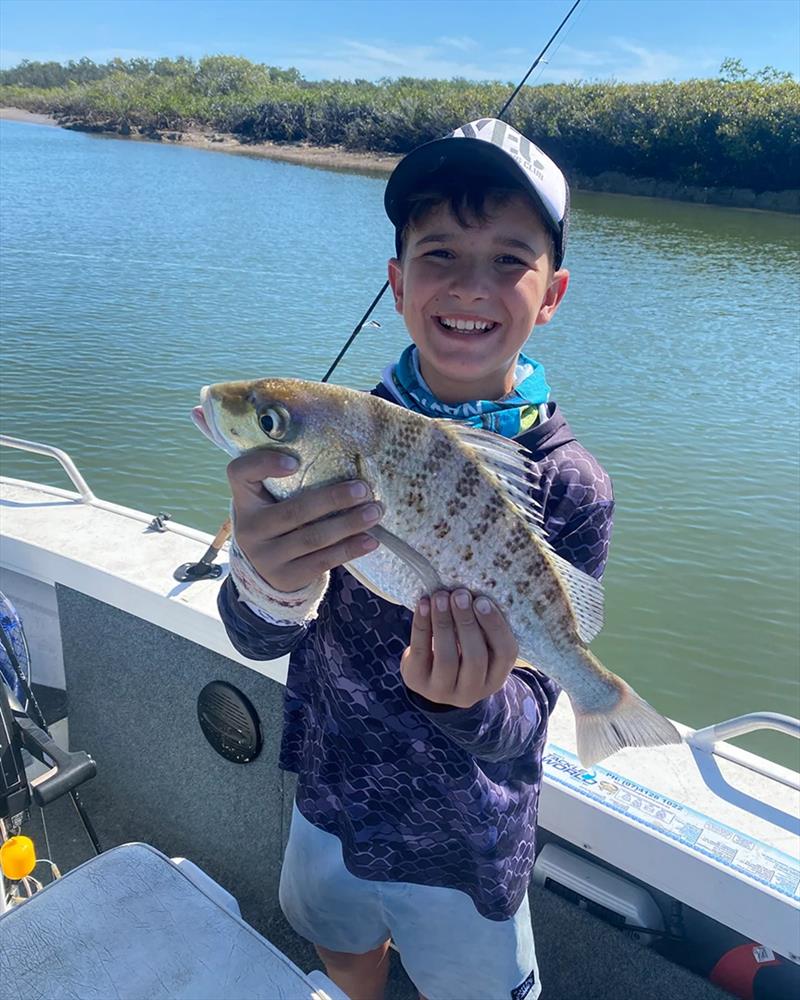 Tarj caught his PB grunter recently. A fish he is bound to better if he keeps seeking them this time of year - photo © Fisho's Tackle World Hervey Bay