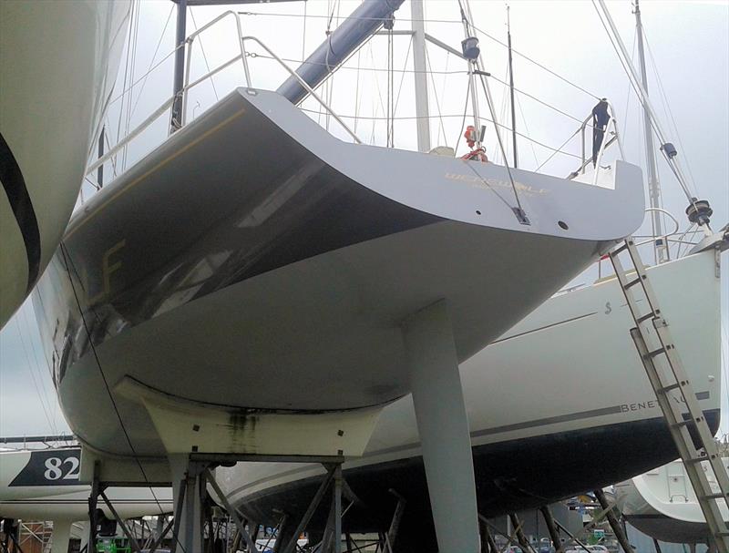 John Horn checks out the Farr 45 Werewolf before purchasing her photo copyright John Horn taken at  and featuring the  class
