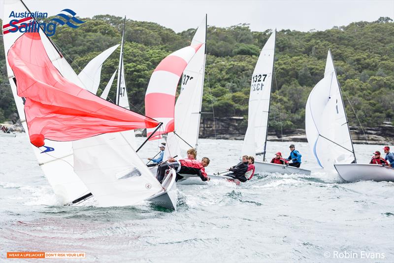 Flying 11s wrestling conditions on the final day of Sail Sydney - photo © Robin Evans