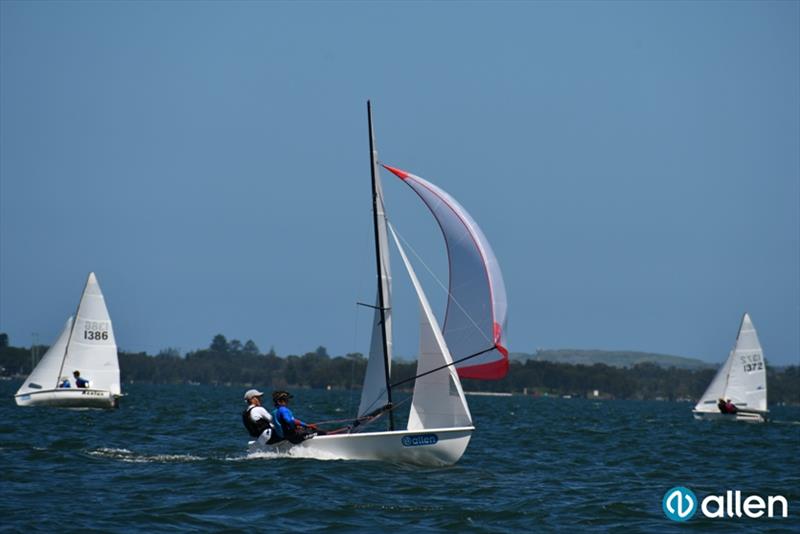 Winners Sam Stodart and Ash Napper - Allen NSW Flying 11 Championships 2021 photo copyright Mel Yeomans at Deck Hardware / Australian Flying 11 Association taken at Port Kembla Sailing Club and featuring the Flying 11 class
