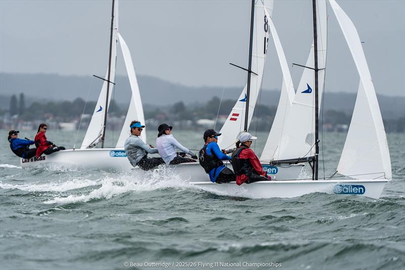 2025-26 Flying 11 Nationals photo copyright Beau Outteridge taken at Belmont 16ft Sailing Club and featuring the Flying 11 class
