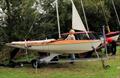 © Graham Lamond In third place, with composite construction and a very different hull shape, GBR2646 Hair Restorrar, owned by Jeremy Arnold and built by Trenoweth in 1981 - Flying Fifteen Classic & Silver National Championship at Llangorse © Graham Lamond