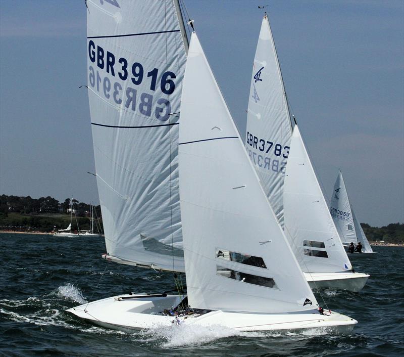 XOD, Flying Fifteen and Shrimper course on day 2 of the International Paint Poole Regatta photo copyright Mark Jardine taken at Parkstone Yacht Club and featuring the Flying Fifteen class