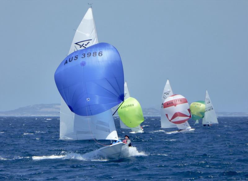 The Jerwoods fast reaching on day 2 of the Australian Flying Fifteen Championship photo copyright Jonny Fullerton taken at Esperance Bay Yacht Club and featuring the Flying Fifteen class