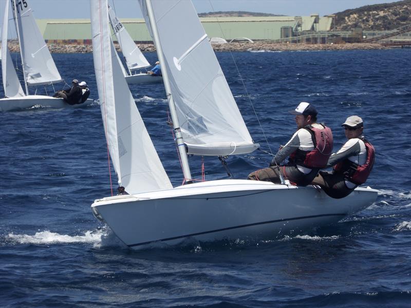 Swanny, 1st local EBYC boat, on the final day of the Australian Flying Fifteen Championship photo copyright Jonny Fullerton taken at Esperance Bay Yacht Club and featuring the Flying Fifteen class