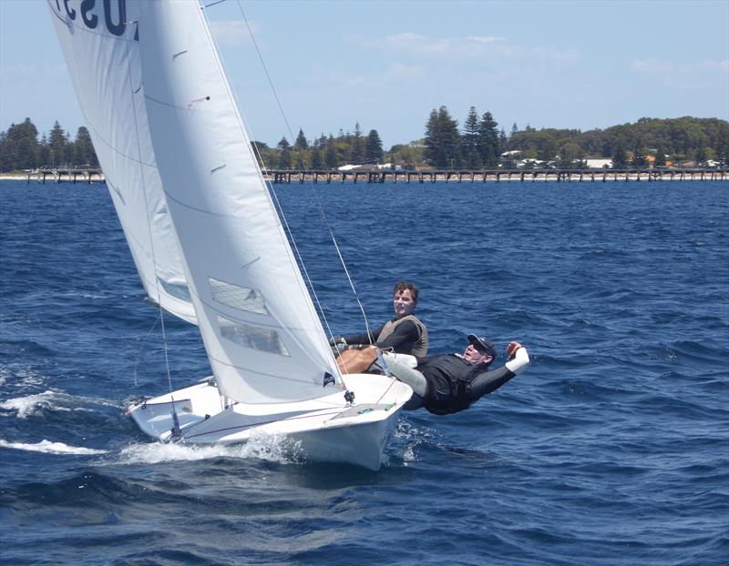 Tonnison and Lovelady on the final day of the Australian Flying Fifteen Championship photo copyright Jonny Fullerton taken at Esperance Bay Yacht Club and featuring the Flying Fifteen class