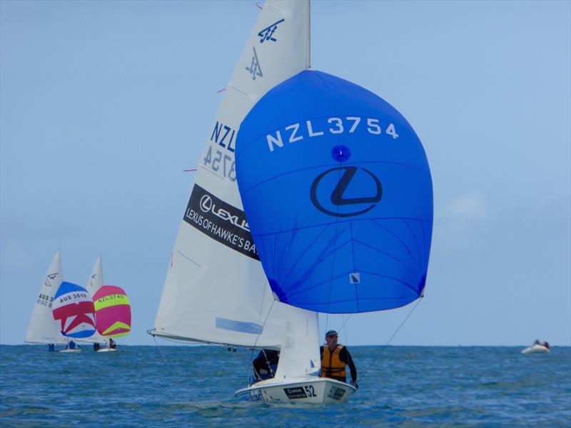 David Zorn and Graeme Robinson on day 2 of the Flying Fifteen Worlds at Napier photo copyright Jonny Fullerton taken at Napier Sailing Club and featuring the Flying Fifteen class