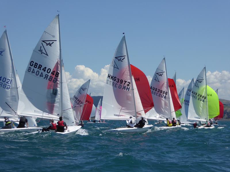 Reaching leg on day 4 of the Flying Fifteen Worlds at Napier photo copyright Jonny Fullerton taken at Napier Sailing Club and featuring the Flying Fifteen class