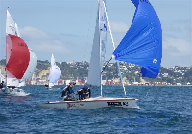 Percy and Pedersen (NZL) on day 5 of the Flying Fifteen Worlds at Napier - photo © Jonny Fullerton