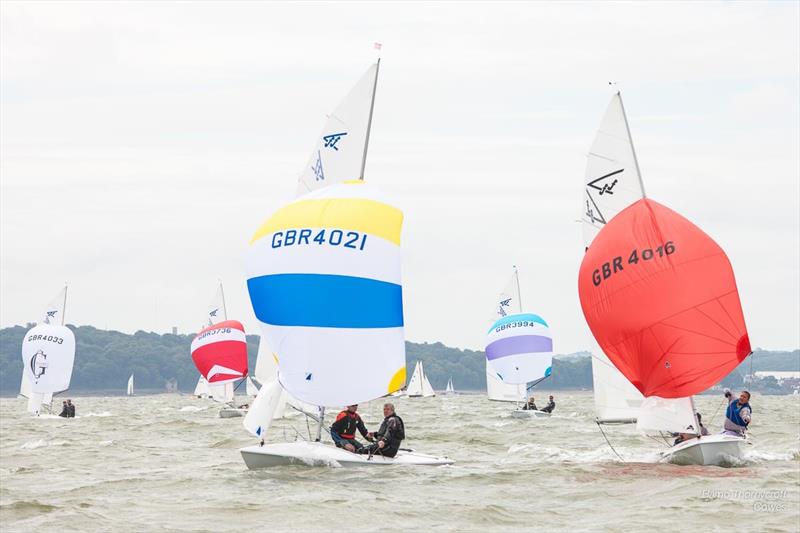 Flying Fifteen Southern Championship in Cowes photo copyright Hamo Thornycroft / www.yacht-photos.co.uk taken at Cowes Corinthian Yacht Club and featuring the Flying Fifteen class