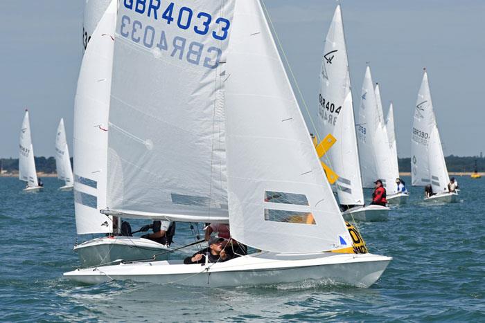 Flying Fifteens still have wind at the first turning mark on day 1 at Charles Stanley Direct Cowes Classics Week - photo © Rick Tomlinson / www.rick-tomlinson.com
