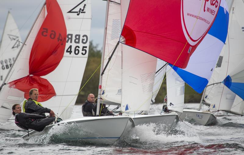 Flying reaching during the Notts County Flying Fifteen Open photo copyright David Eberlin taken at Notts County Sailing Club and featuring the Flying Fifteen class