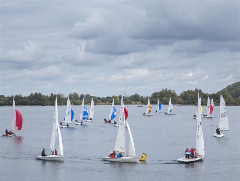 Light winds on Sunday during the Notts County Flying Fifteen Open photo copyright David Eberlin taken at Notts County Sailing Club and featuring the Flying Fifteen class