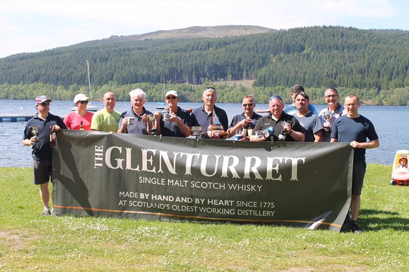 Flying Fifteen 2018 Scottish Championship prize winners photo copyright Sally McKee taken at Loch Tummel Sailing Club and featuring the Flying Fifteen class