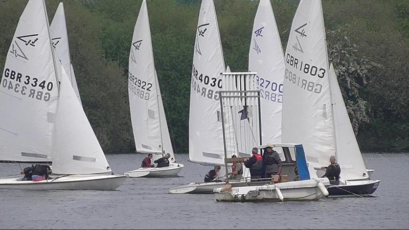 Off the start during the Broxbourne Flying Fifteen Open photo copyright Stuart Hutchinson taken at Broxbourne Sailing Club and featuring the Flying Fifteen class