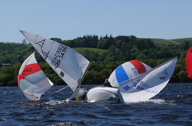 Random carnage during the Waples Wine Flying Fifteen Open at Bassenthwaite photo copyright Roy Blackburn taken at Bassenthwaite Sailing Club and featuring the Flying Fifteen class