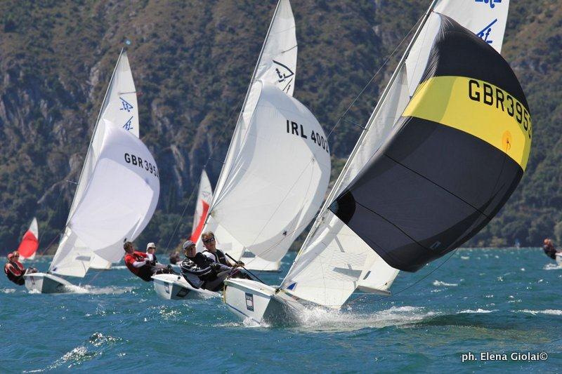 Flying Fifteen Europeans on Lake Garda photo copyright Elena Giolai / Fraglia Vela Riva taken at Fraglia Vela Riva and featuring the Flying Fifteen class