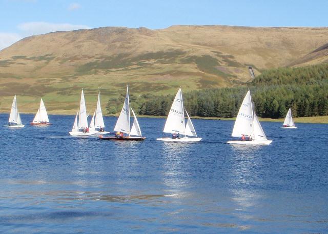 Flying Fifteens at Dovestone photo copyright Sally McKee taken at Dovestone Sailing Club and featuring the Flying Fifteen class