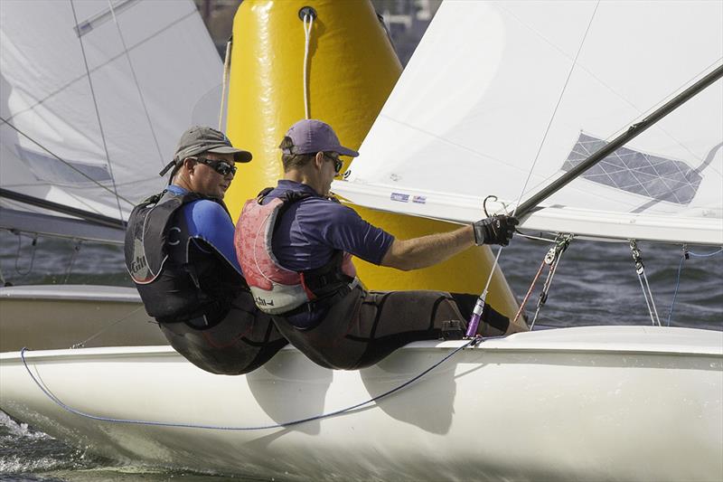 Third place went to David Yu and Chris Nelson - 2018 Flying Fifteen State Championships photo copyright Bernie Kaaks taken at South of Perth Yacht Club and featuring the Flying Fifteen class