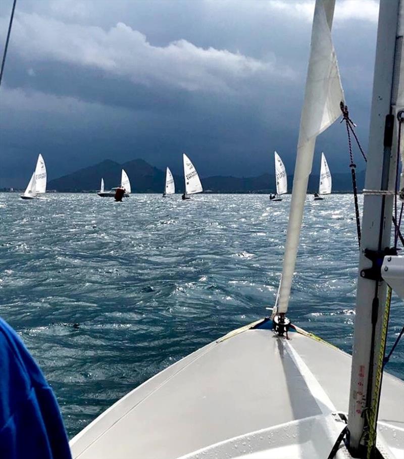 Calm before the storm - 2018 Flying Fifteen Spanish Championships photo copyright Hamish Goddard taken at Reial Club Nàutic de Port de Pollença and featuring the Flying Fifteen class