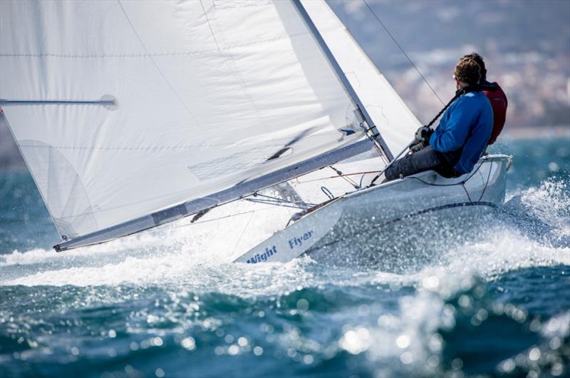 Wight Flyer, Jonny Fullerton and Milan Vanrhyn - 16th Palma Vela Regatta photo copyright María Muiña taken at Real Club Náutico de Palma and featuring the Flying Fifteen class