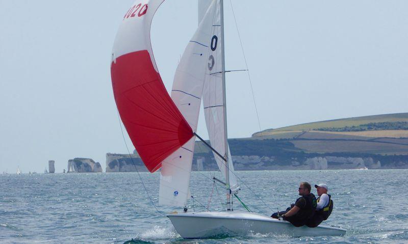 Richard Whitworth and Ben Scroggie on day 4 of the Flying Fifteen National Championships at Parkstone photo copyright Jonny Fullerton taken at Parkstone Yacht Club and featuring the Flying Fifteen class