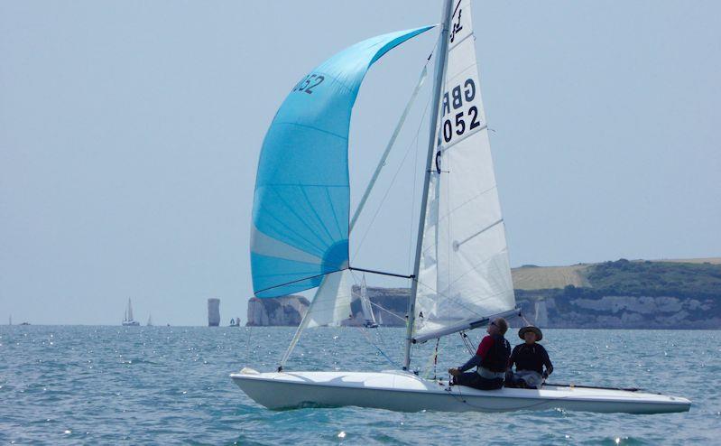 David Tabb and Chewey Sherrell on day 4 of the Flying Fifteen National Championships at Parkstone photo copyright Jonny Fullerton taken at Parkstone Yacht Club and featuring the Flying Fifteen class