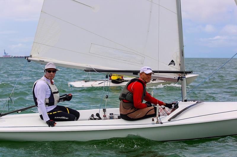 Sake Ashley Smith and Adam Kingston - Flying Fifteen Australian Championship 2020 photo copyright Royal Queensland Yacht Squadron taken at Royal Queensland Yacht Squadron and featuring the Flying Fifteen class