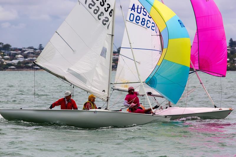 Super Snab v The Flying Flamingos - Flying Fifteen Australian Championship 2020 - photo © Royal Queensland Yacht Squadron