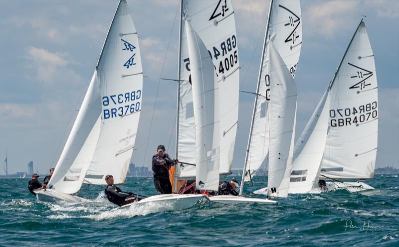 Flying Fifteen racing off Hayling Island photo copyright Peter Hickson taken at Hayling Island Sailing Club and featuring the Flying Fifteen class